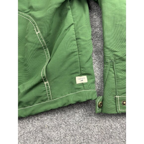 Toad&Co Forester Jacket Womens S Green Hooded Snap Zip Pockets Drawstring Coat - Picture 2 of 7